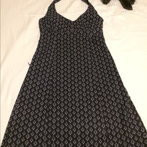 Athleta Navy print halter dress
